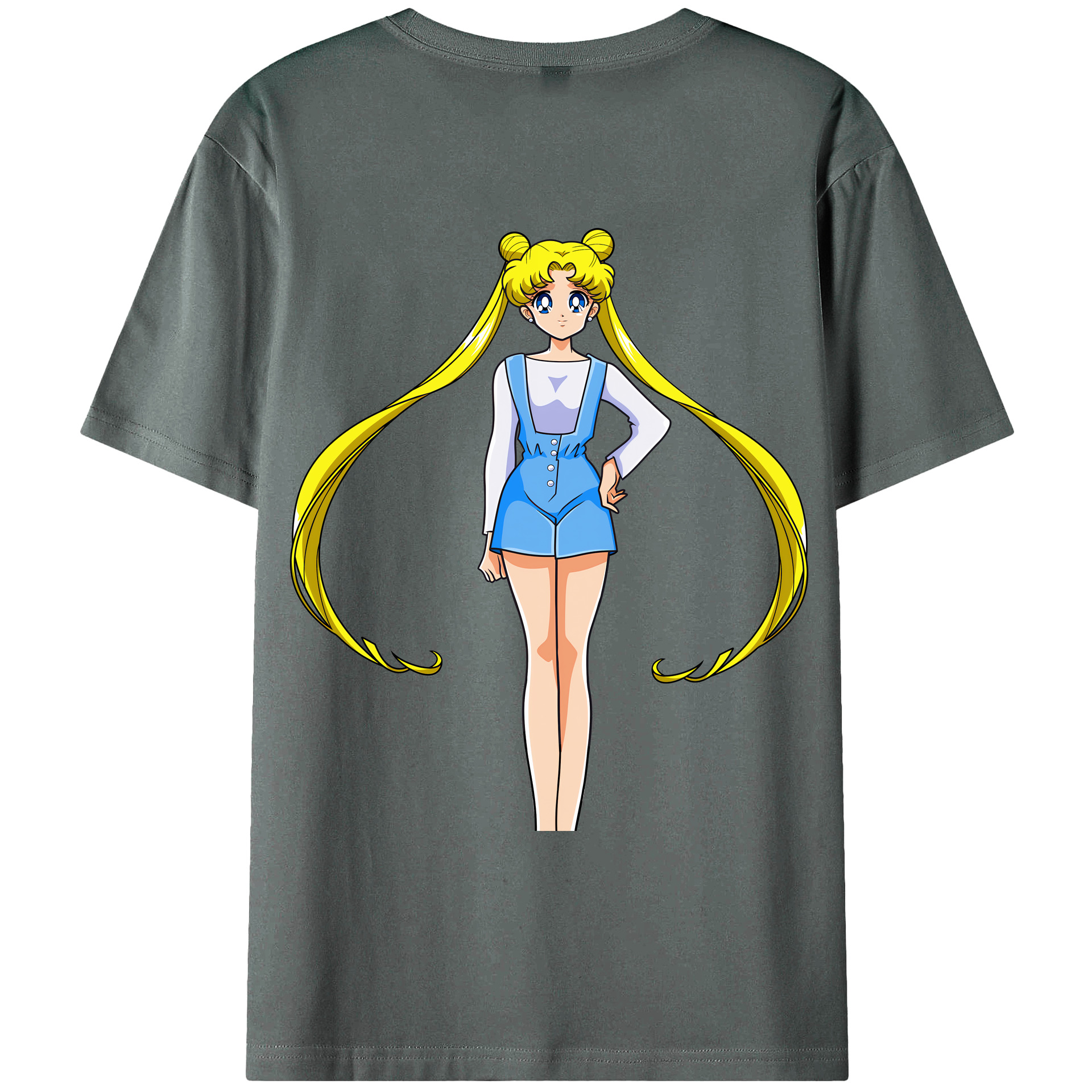 （画像用） 美少女戦士セーラームーン 愛野 美奈子 あいの みなこ Sailor Moon Aino Minako 綿100％ メンズ半袖Tシャツ（バックプリント） 通気性